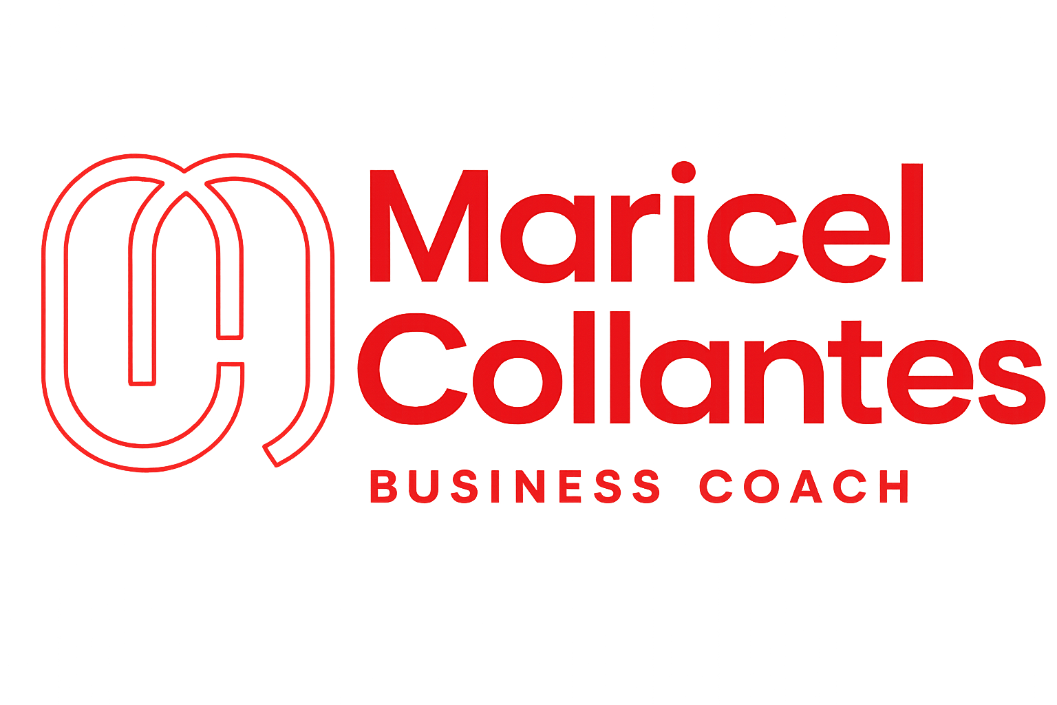 logo maricel letras rojas